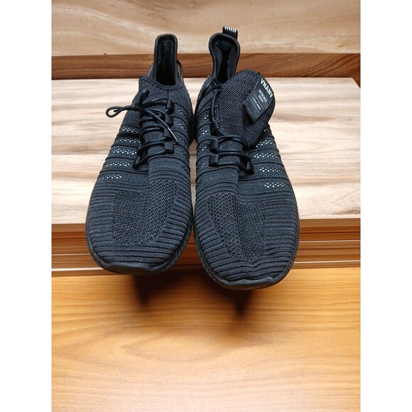 VNANV Black Slip On Designer Fashion Lace Running Shoes Sneakers Size 14 - Picture 7 of 15
